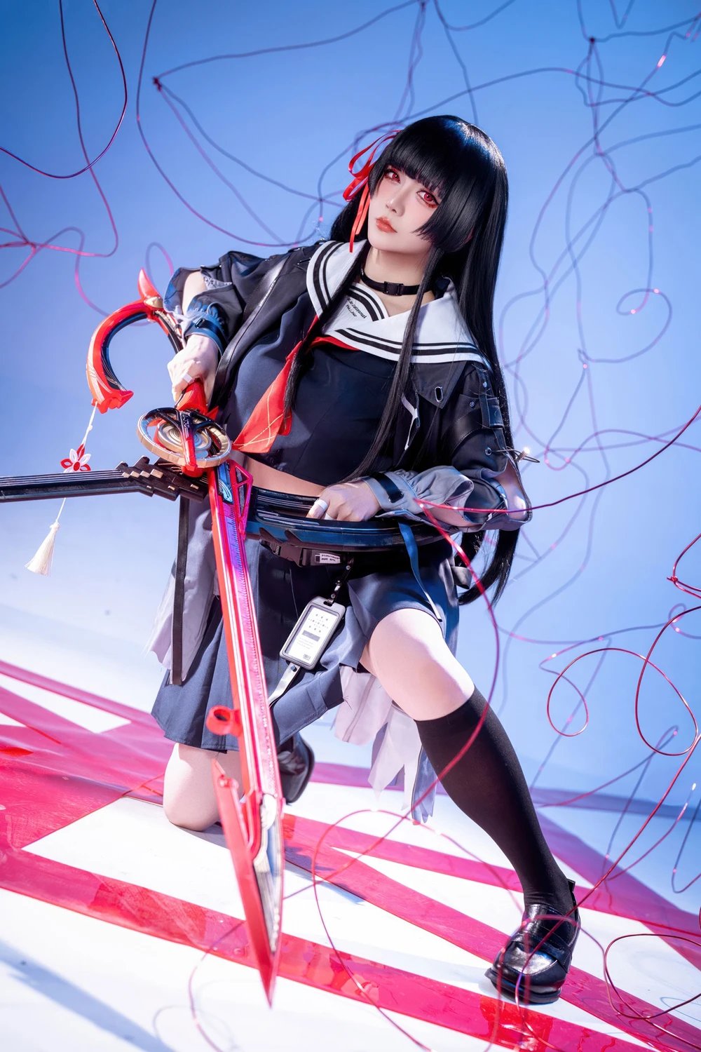 Cosplay 星之迟迟Hoshilily – 鸣潮 千咲 JK 3 Cosplay 星之迟迟Hoshilily – 鸣潮 千咲 JK