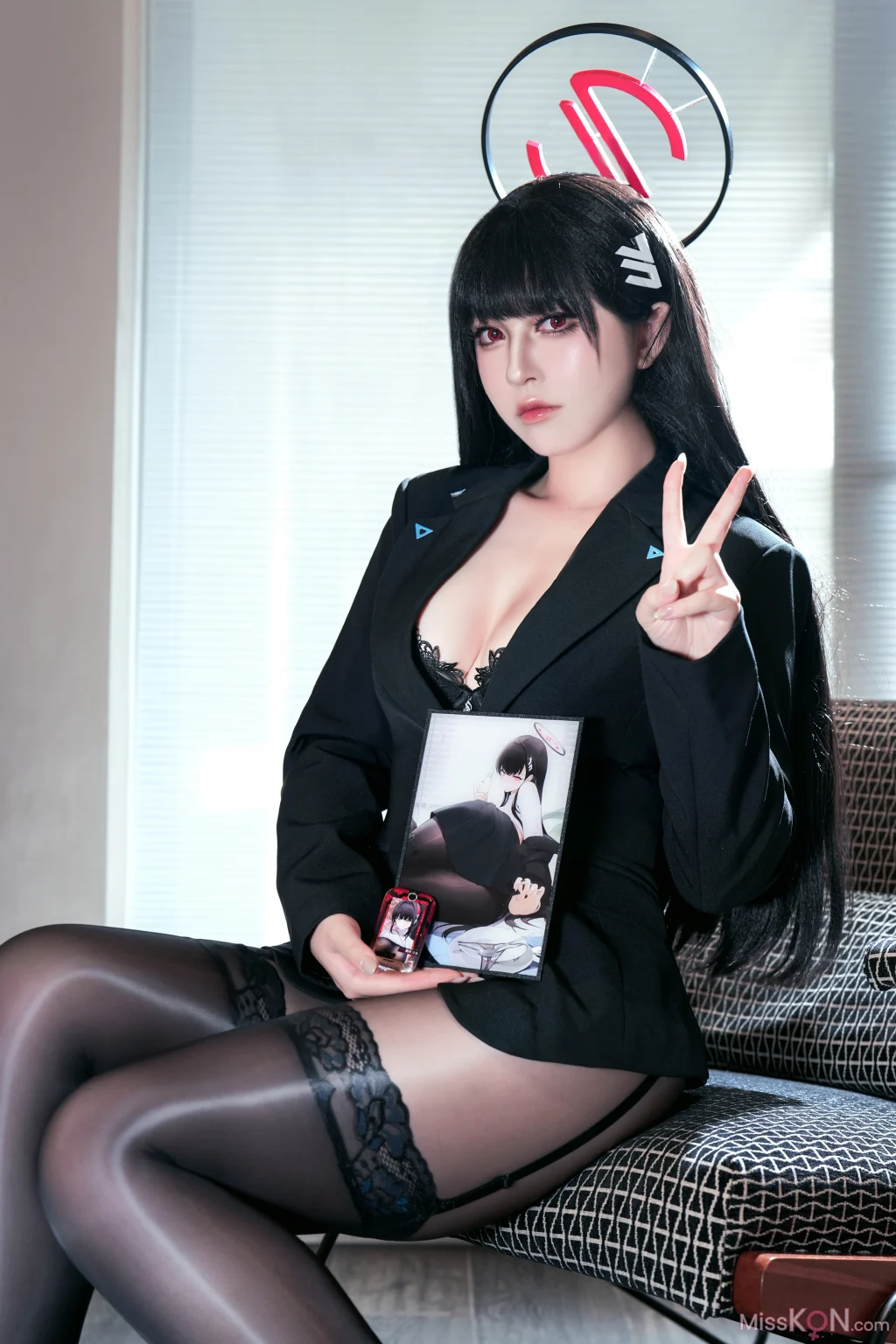 Coser@半半子: 蔚蓝档案 调月莉音 内衣OL 7 Coser@半半子: 蔚蓝档案 调月莉音 内衣OL