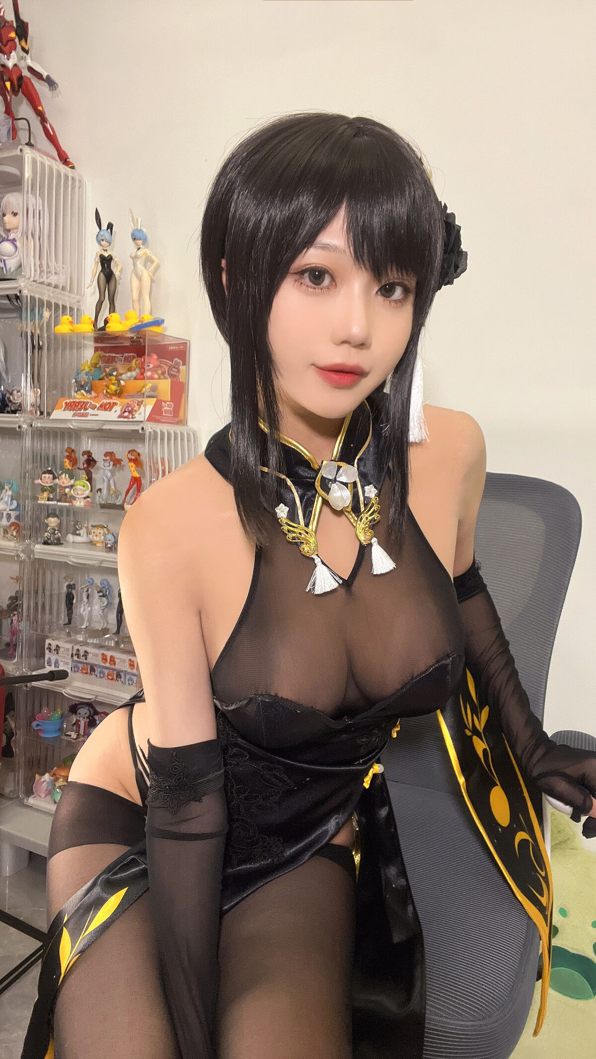 Coser@无影喵喵Ghost - 镇海黑旗袍 Part01 31 Coser@无影喵喵Ghost - 镇海黑旗袍 Part01