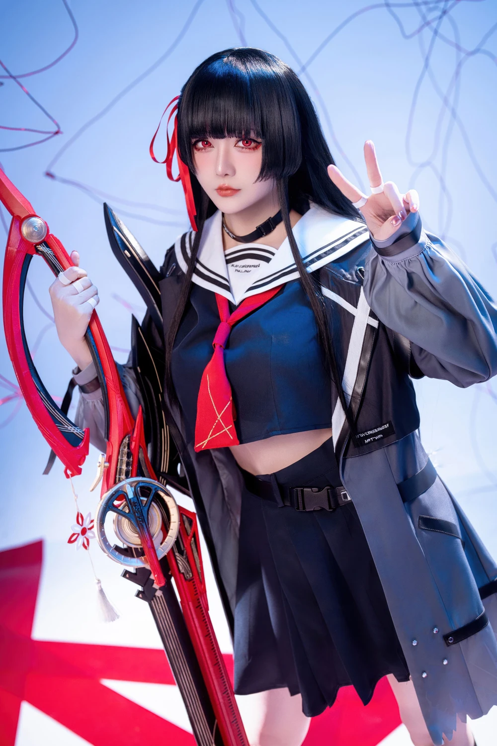 Cosplay 星之迟迟Hoshilily – 鸣潮 千咲 JK 7 Cosplay 星之迟迟Hoshilily – 鸣潮 千咲 JK