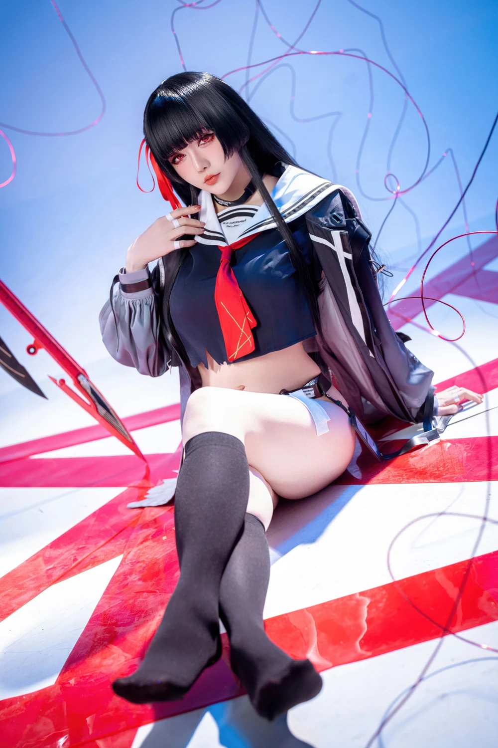 Cosplay 星之迟迟Hoshilily – 鸣潮 千咲 JK 9 Cosplay 星之迟迟Hoshilily – 鸣潮 千咲 JK