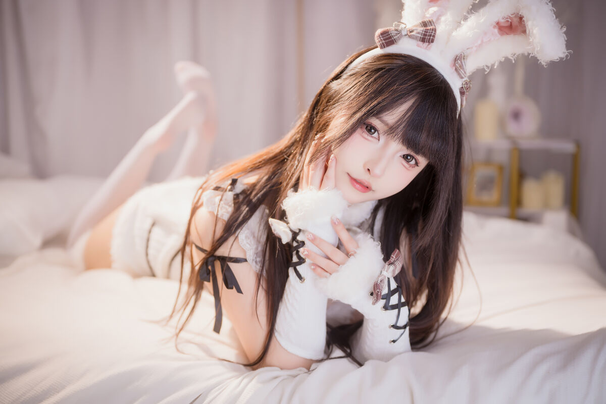 Coser@神楽坂真冬 - 毛绒白兔 52 Coser@神楽坂真冬 - 毛绒白兔