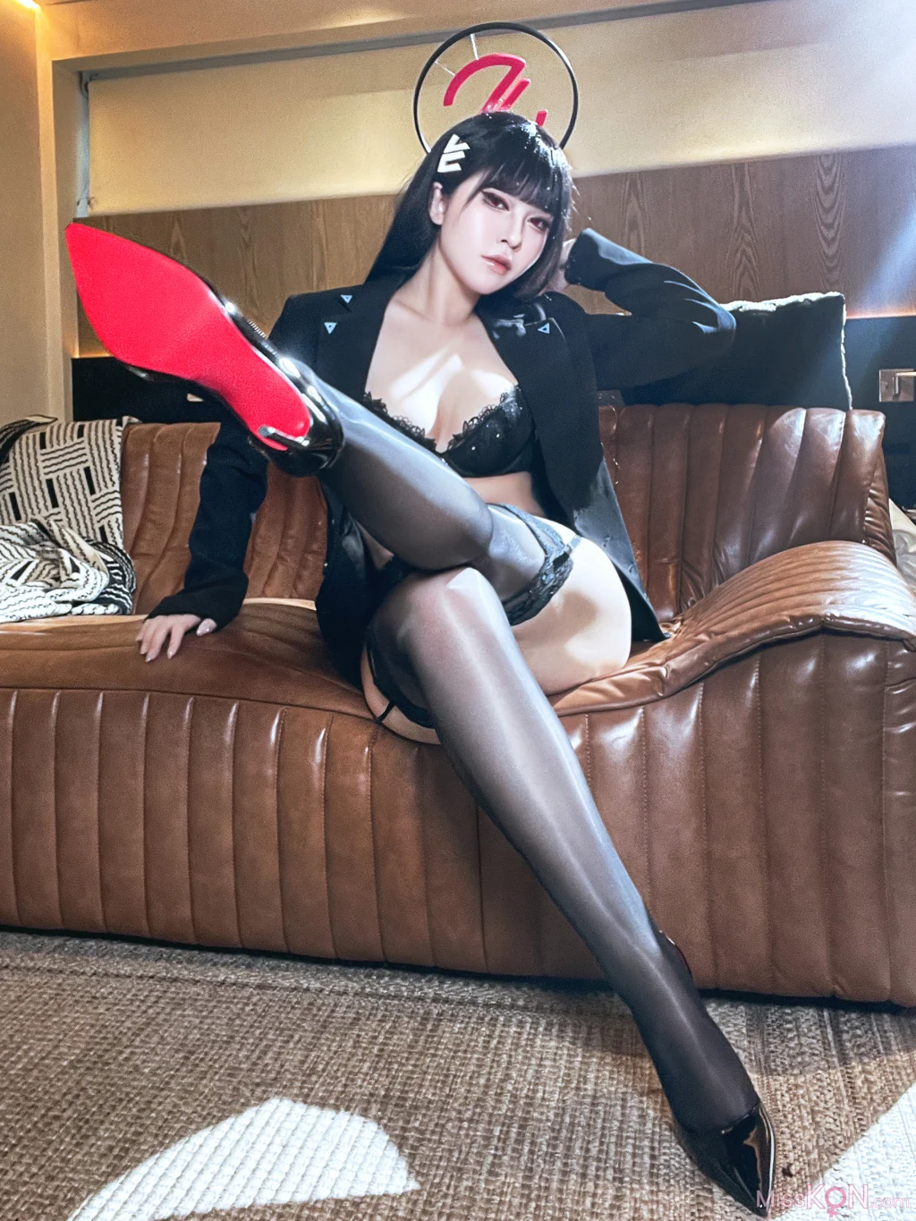 Coser@半半子: 蔚蓝档案 调月莉音 内衣OL 22 Coser@半半子: 蔚蓝档案 调月莉音 内衣OL