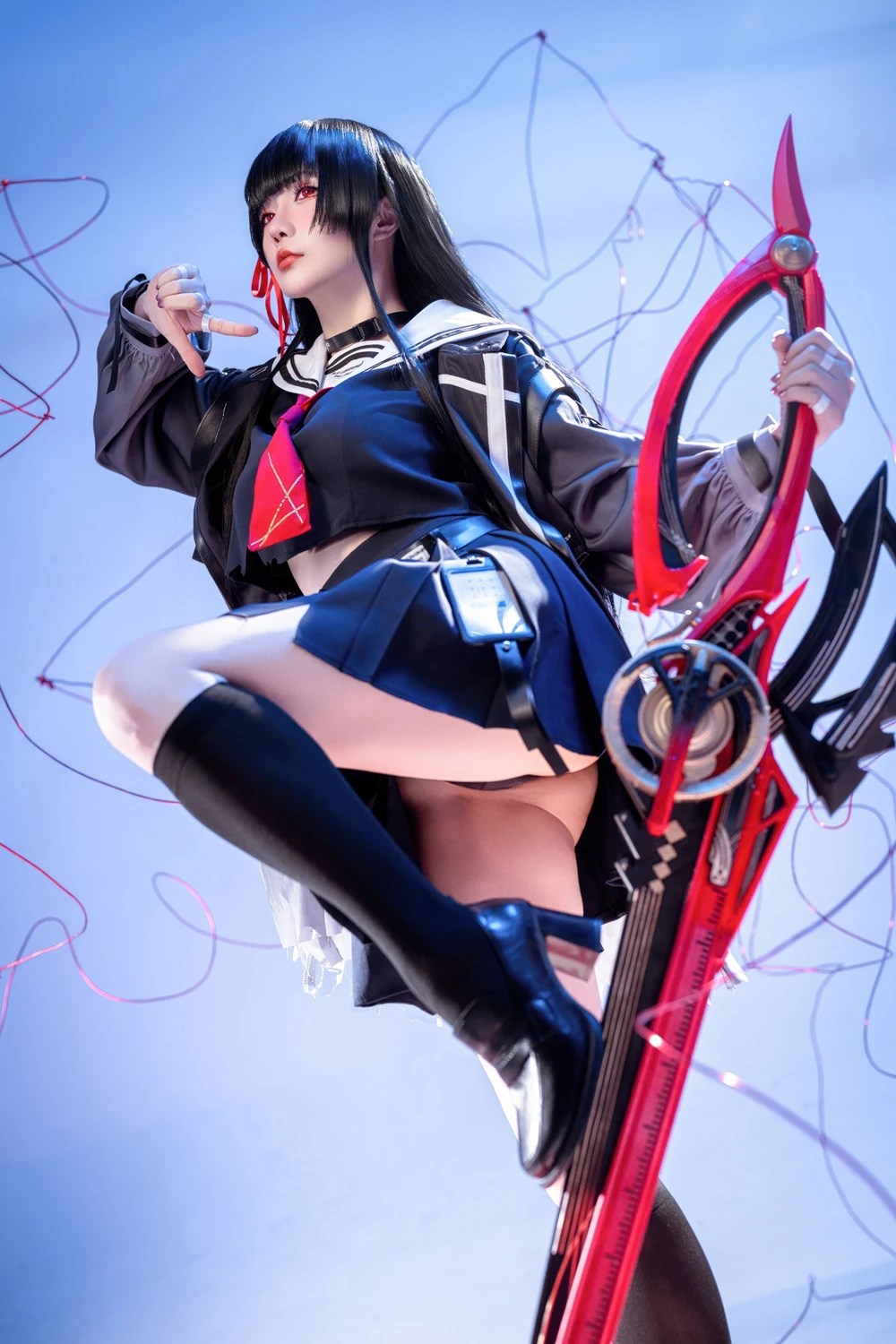 Cosplay 星之迟迟Hoshilily – 鸣潮 千咲 JK 11 Cosplay 星之迟迟Hoshilily – 鸣潮 千咲 JK