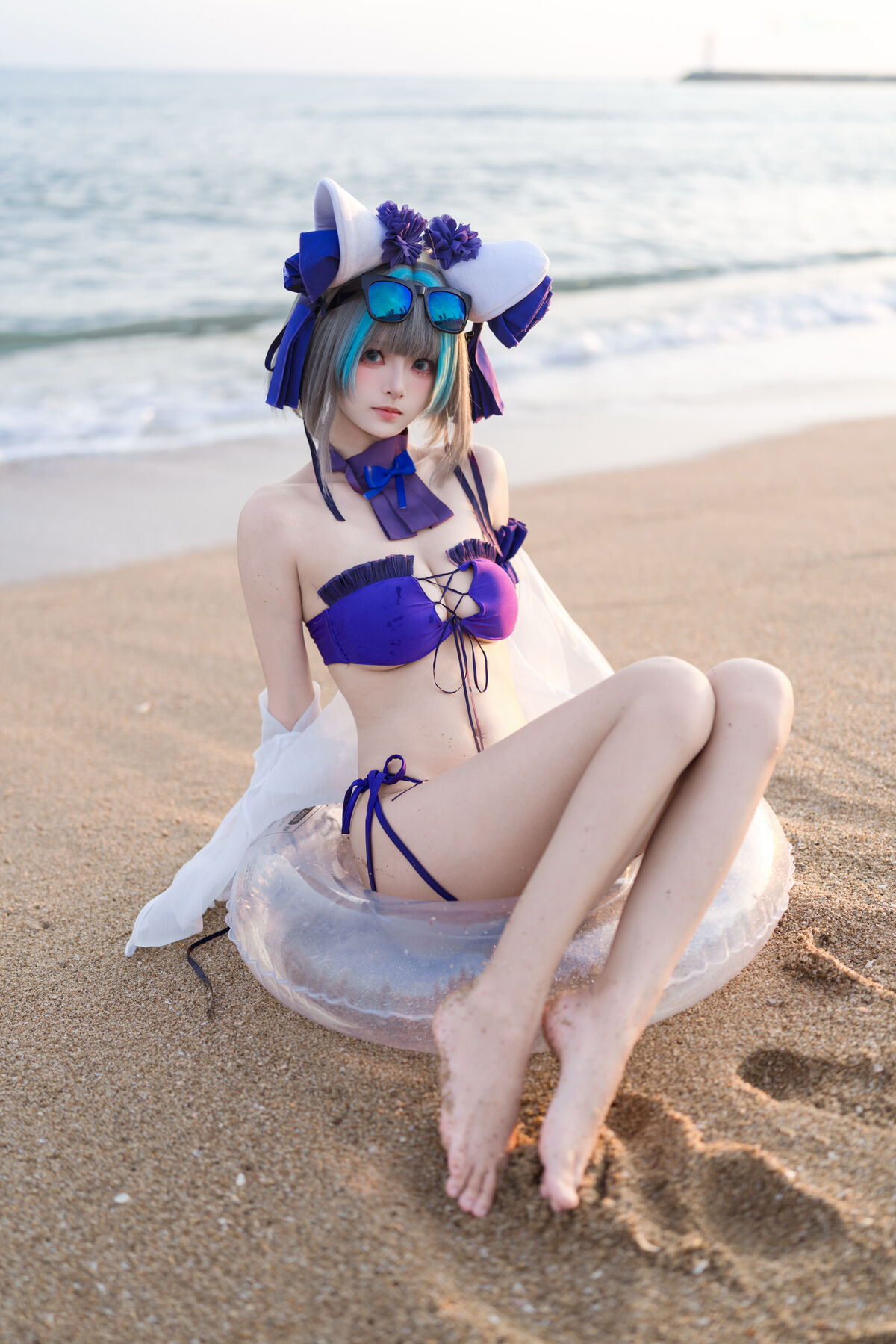Coser@九柒喵 - 碧蓝航线 柴郡泳装 18 Coser@九柒喵 - 碧蓝航线 柴郡泳装