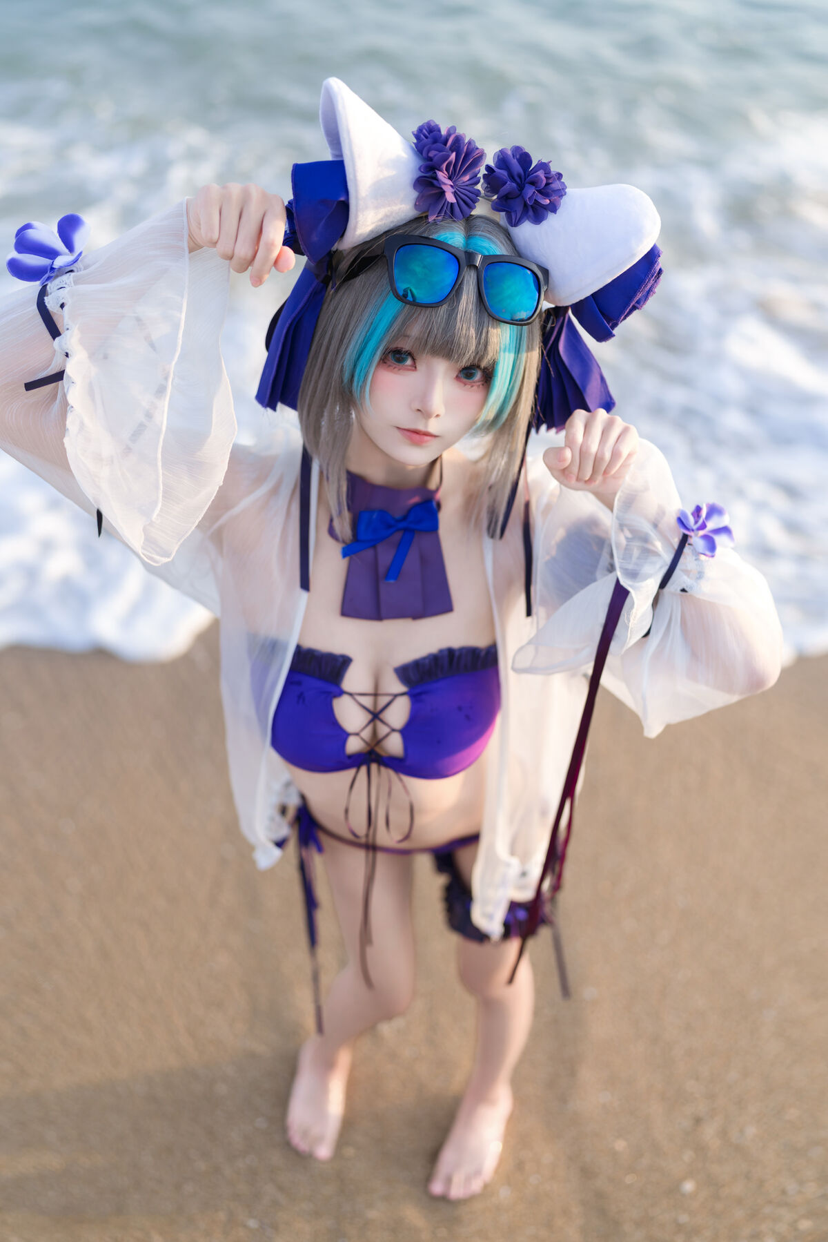 Coser@九柒喵 - 碧蓝航线 柴郡泳装 23 Coser@九柒喵 - 碧蓝航线 柴郡泳装