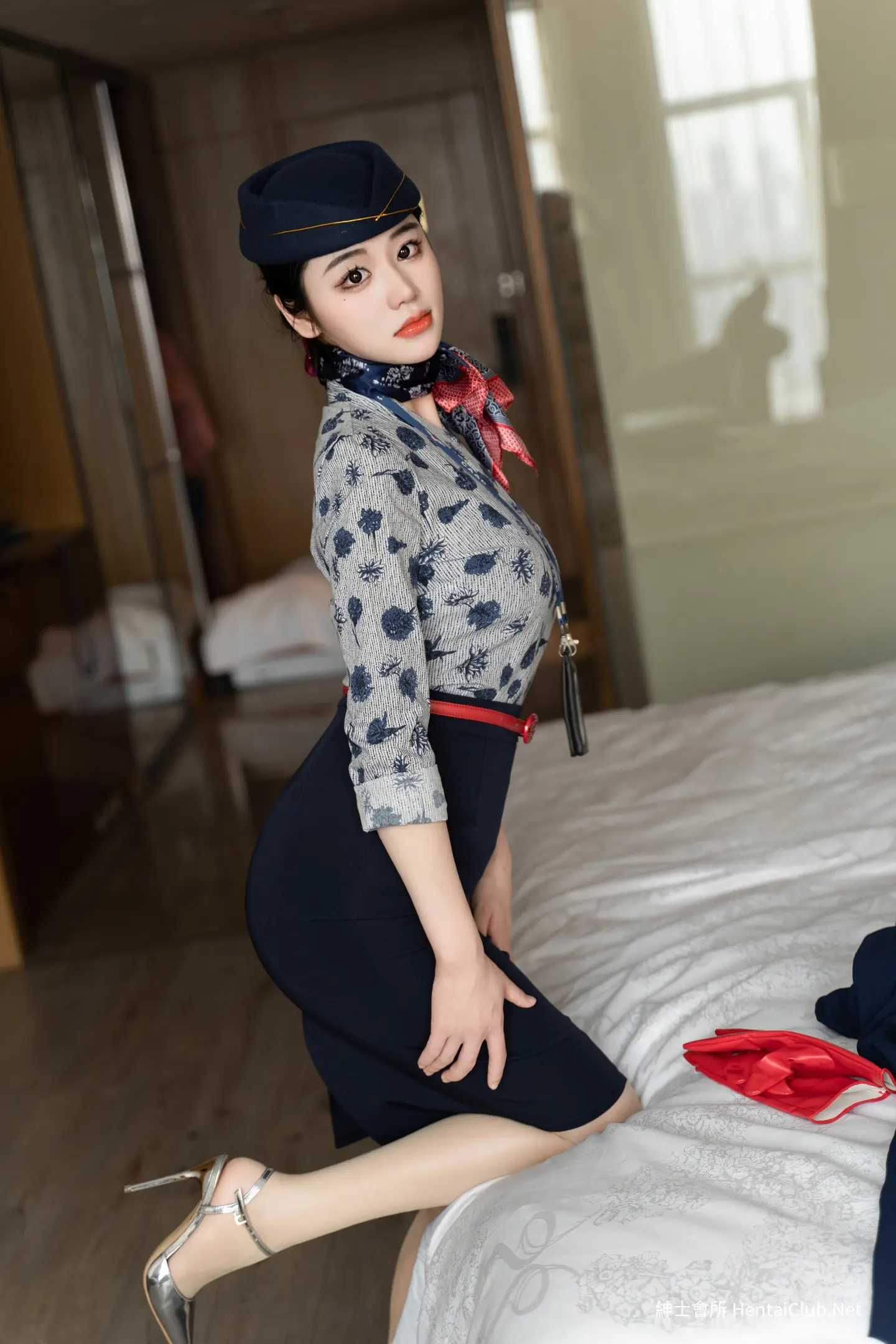 汐汐爱吃草莓 青花空姐制服 5 汐汐爱吃草莓 青花空姐制服