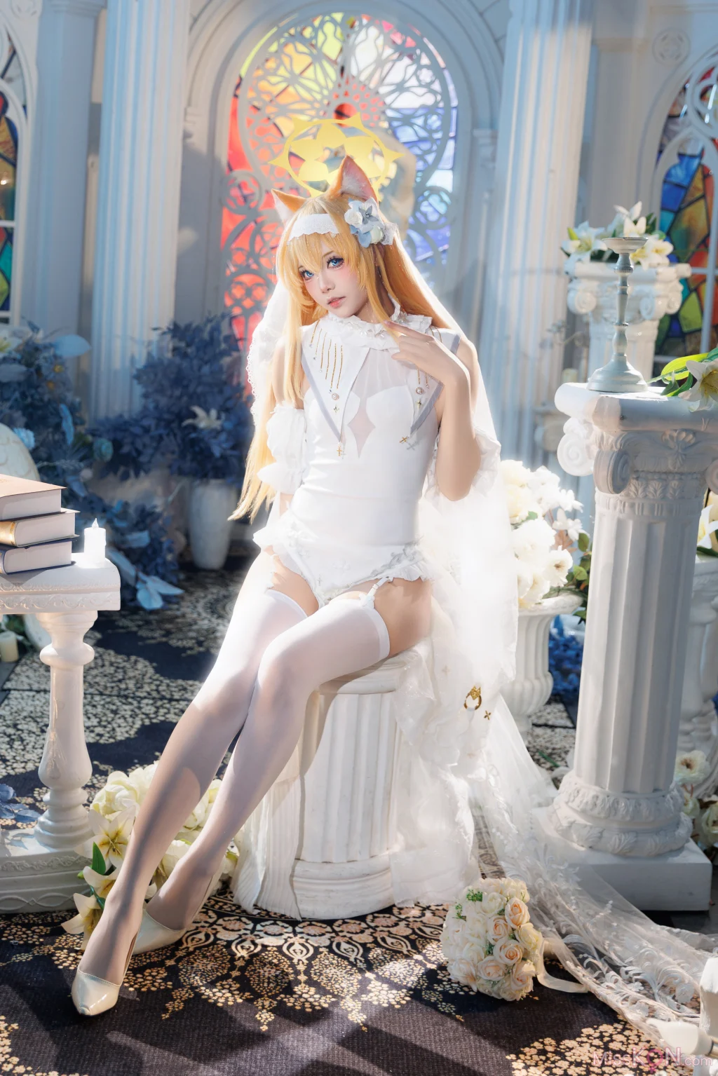 Coser@艾西aiwest: 蔚蓝档案 伊落玛丽花嫁 2 Coser@艾西aiwest: 蔚蓝档案 伊落玛丽花嫁