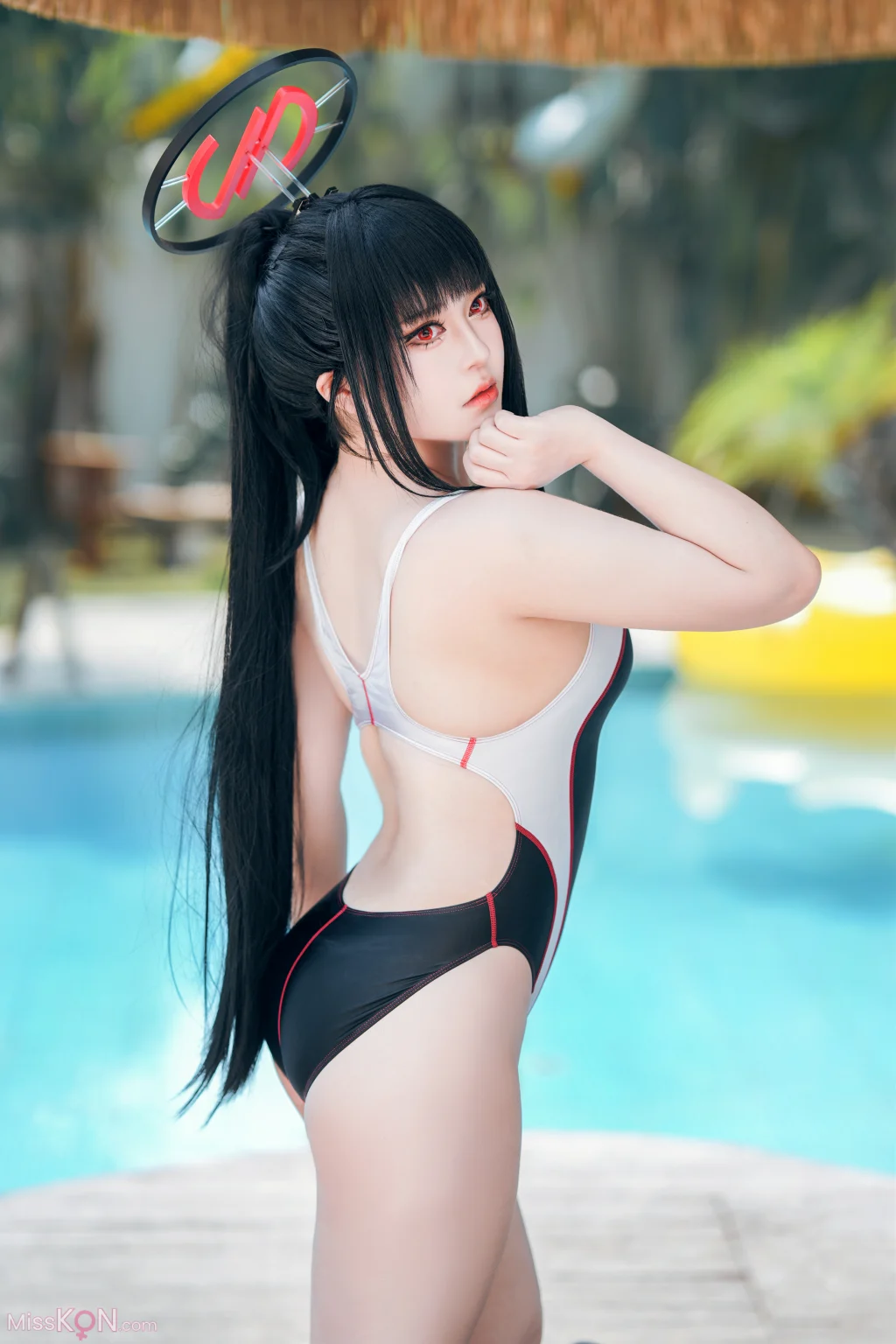 Coser@半半子: 蔚蓝档案 调月莉音 制服+竞泳 5 Coser@半半子: 蔚蓝档案 调月莉音 制服+竞泳