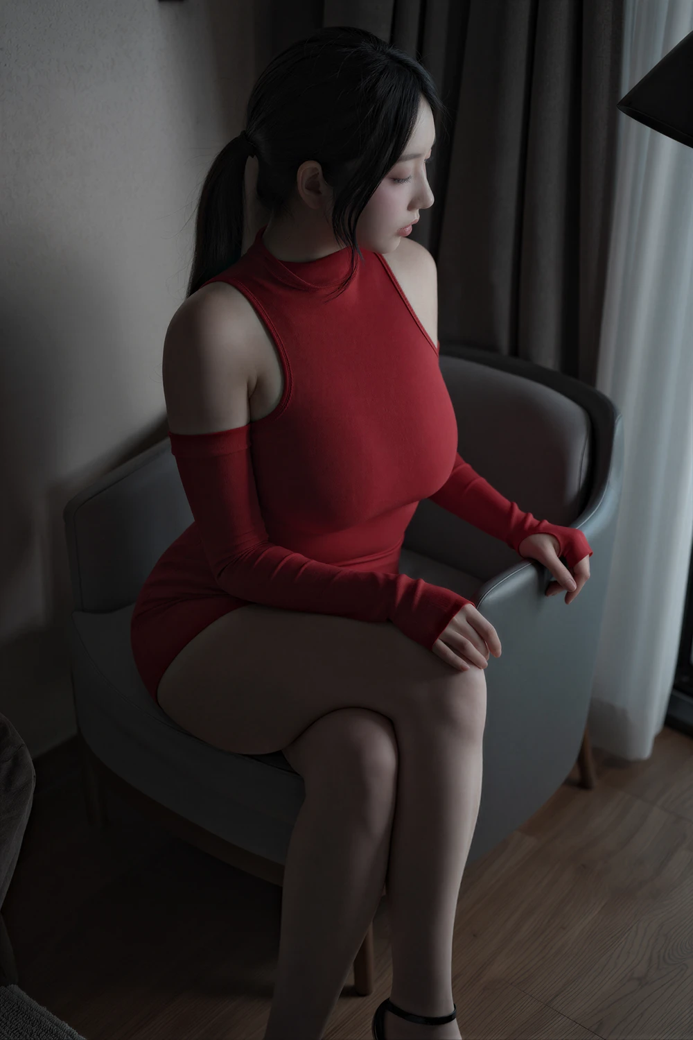 Suji 수지 – X-LEVEL Vol.82 「Meshed RED」 – Everia.club 4 Suji 수지 – X-LEVEL Vol.82 「Meshed RED」 – Everia.club