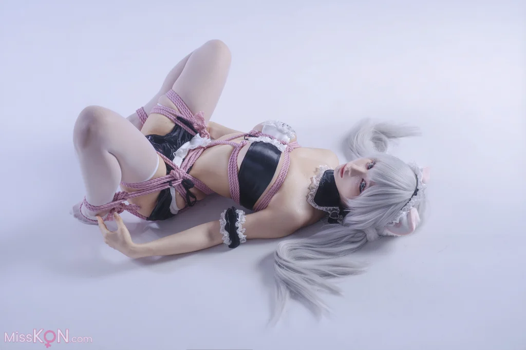Coser@蠢沫沫 (chunmomo): 白发粉猫 5 Coser@蠢沫沫 (chunmomo): 白发粉猫