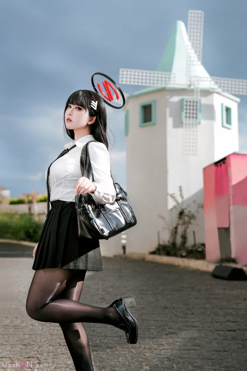Coser@半半子: 蔚蓝档案 调月莉音 制服+竞泳 8 Coser@半半子: 蔚蓝档案 调月莉音 制服+竞泳