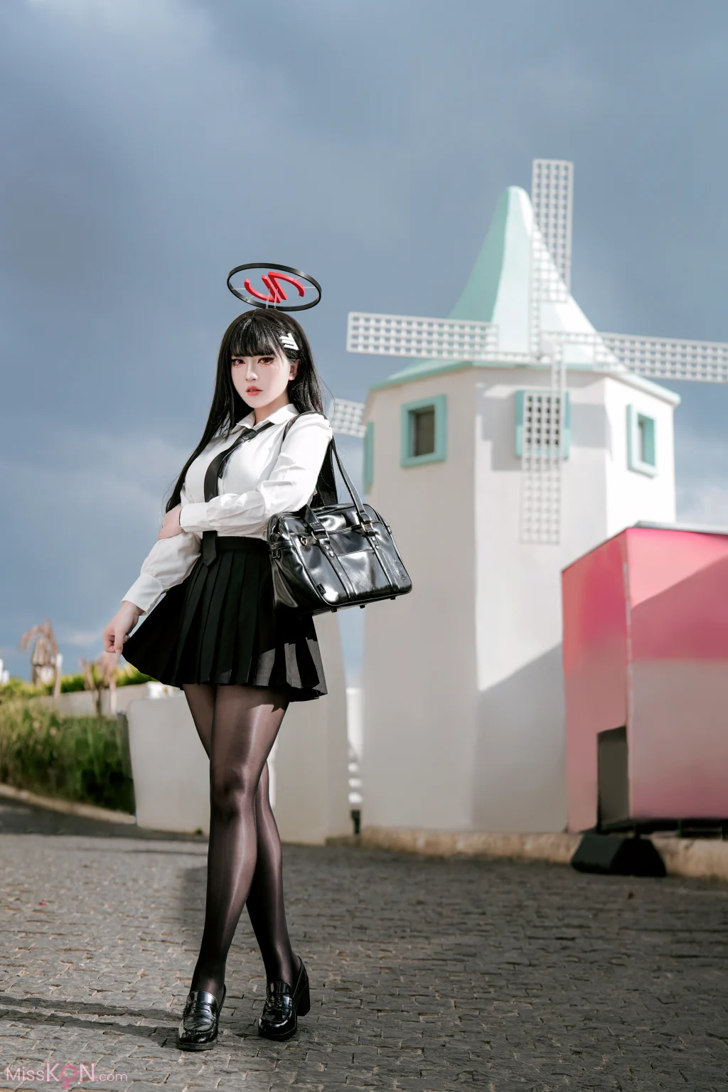 Coser@半半子: 蔚蓝档案 调月莉音 制服+竞泳 11 Coser@半半子: 蔚蓝档案 调月莉音 制服+竞泳