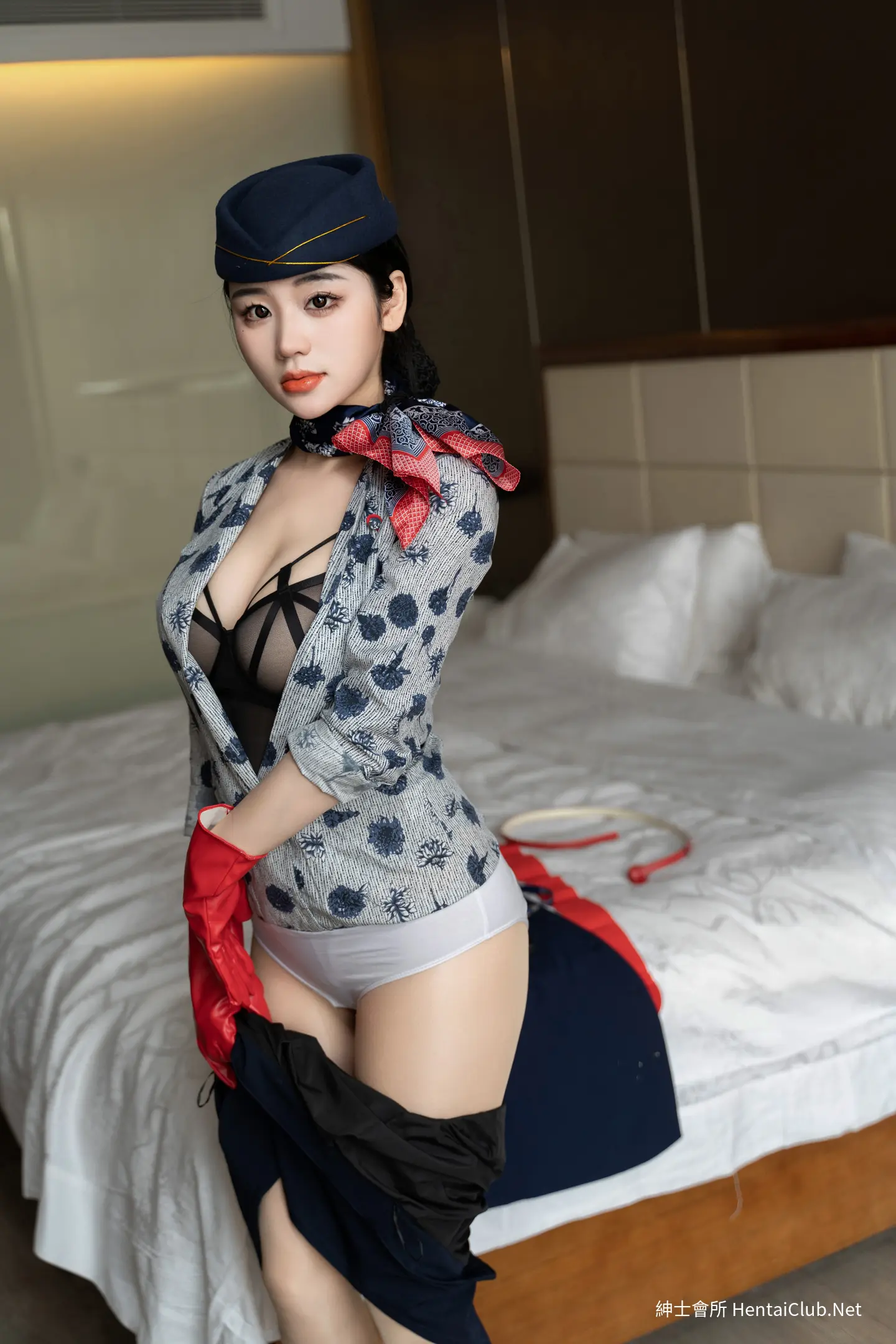 汐汐爱吃草莓 青花空姐制服 40 汐汐爱吃草莓 青花空姐制服