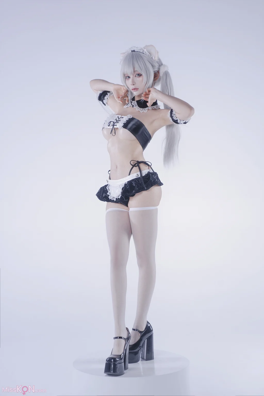 Coser@蠢沫沫 (chunmomo): 白发粉猫 14 Coser@蠢沫沫 (chunmomo): 白发粉猫