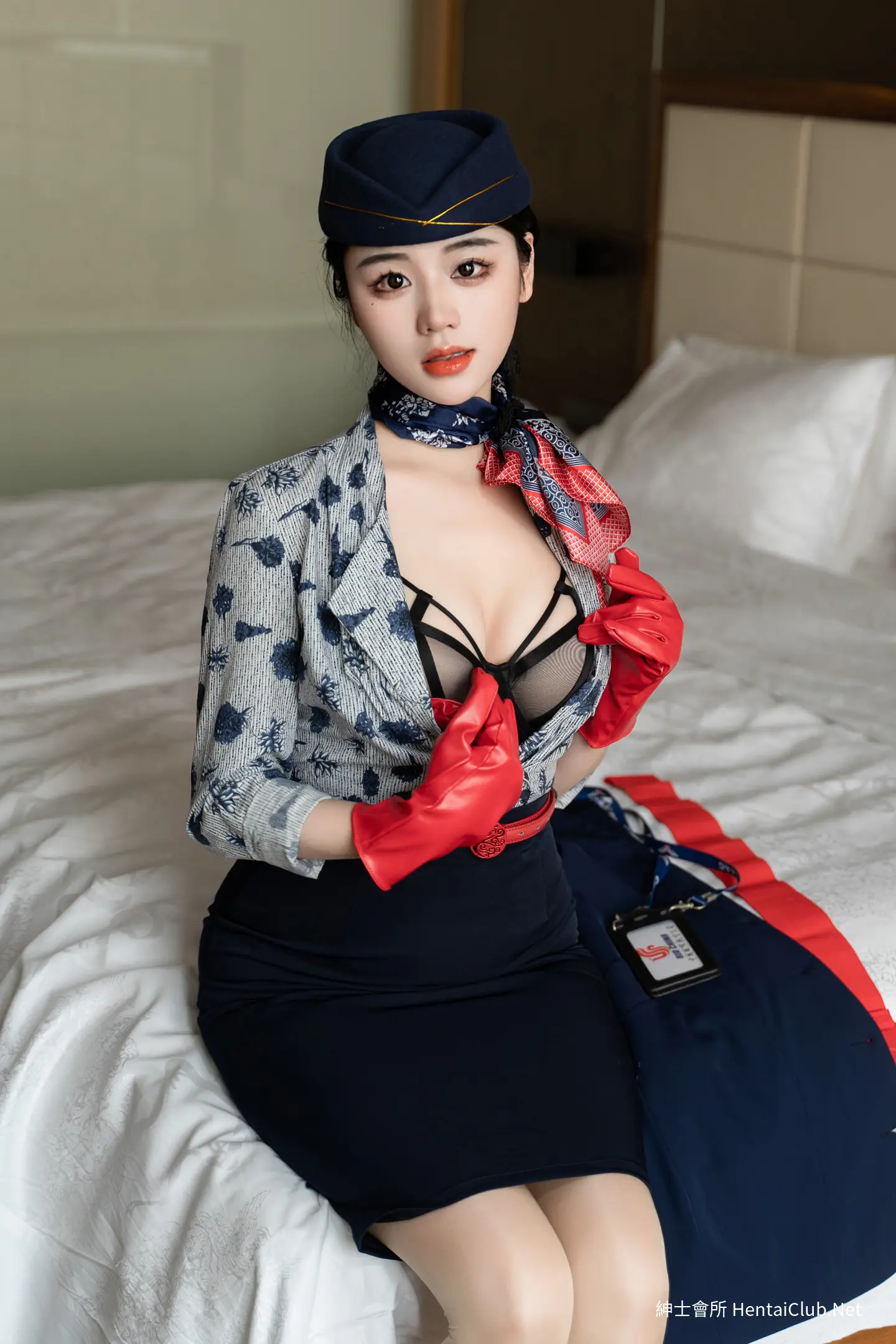 汐汐爱吃草莓 青花空姐制服 48 汐汐爱吃草莓 青花空姐制服