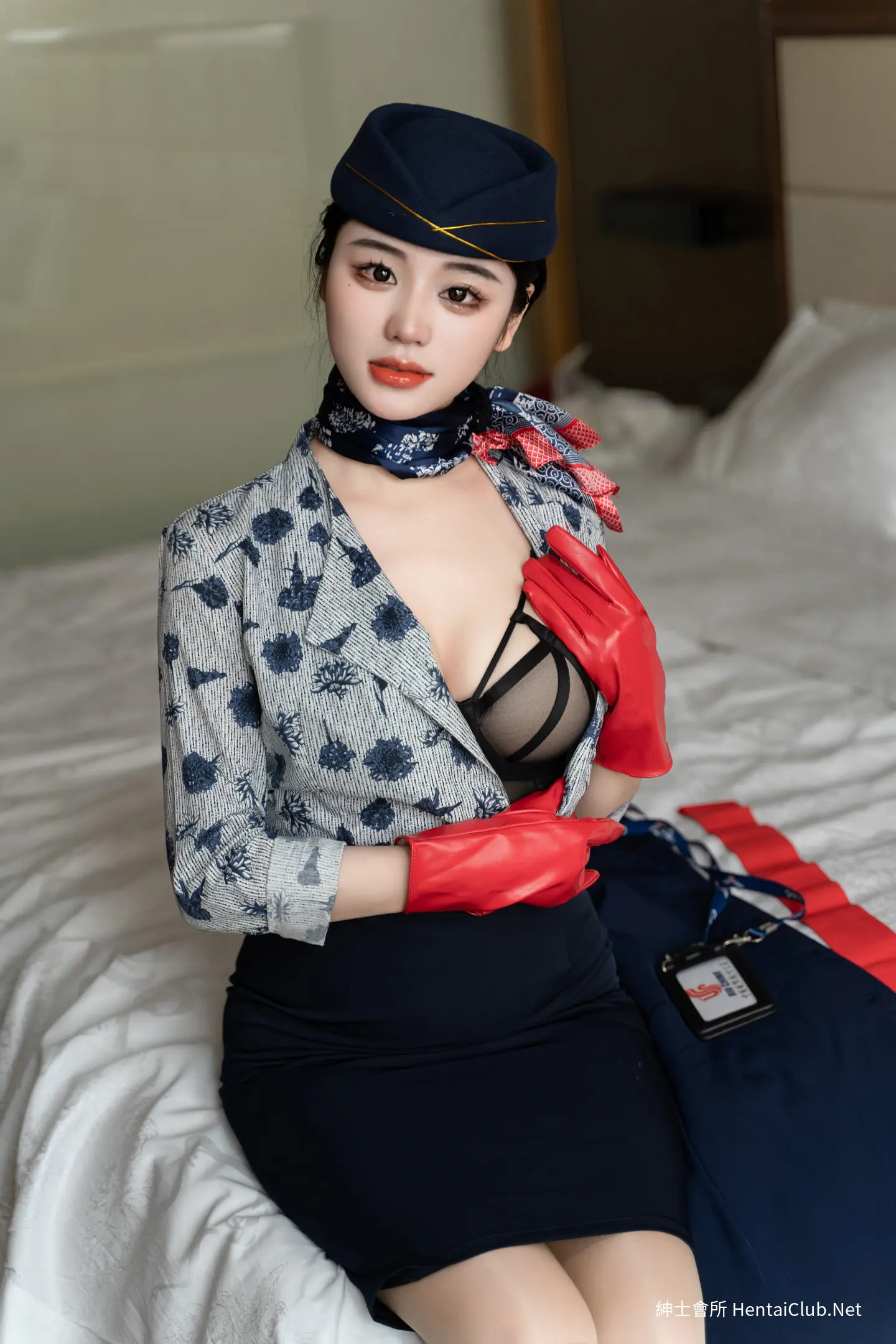 汐汐爱吃草莓 青花空姐制服 53 汐汐爱吃草莓 青花空姐制服