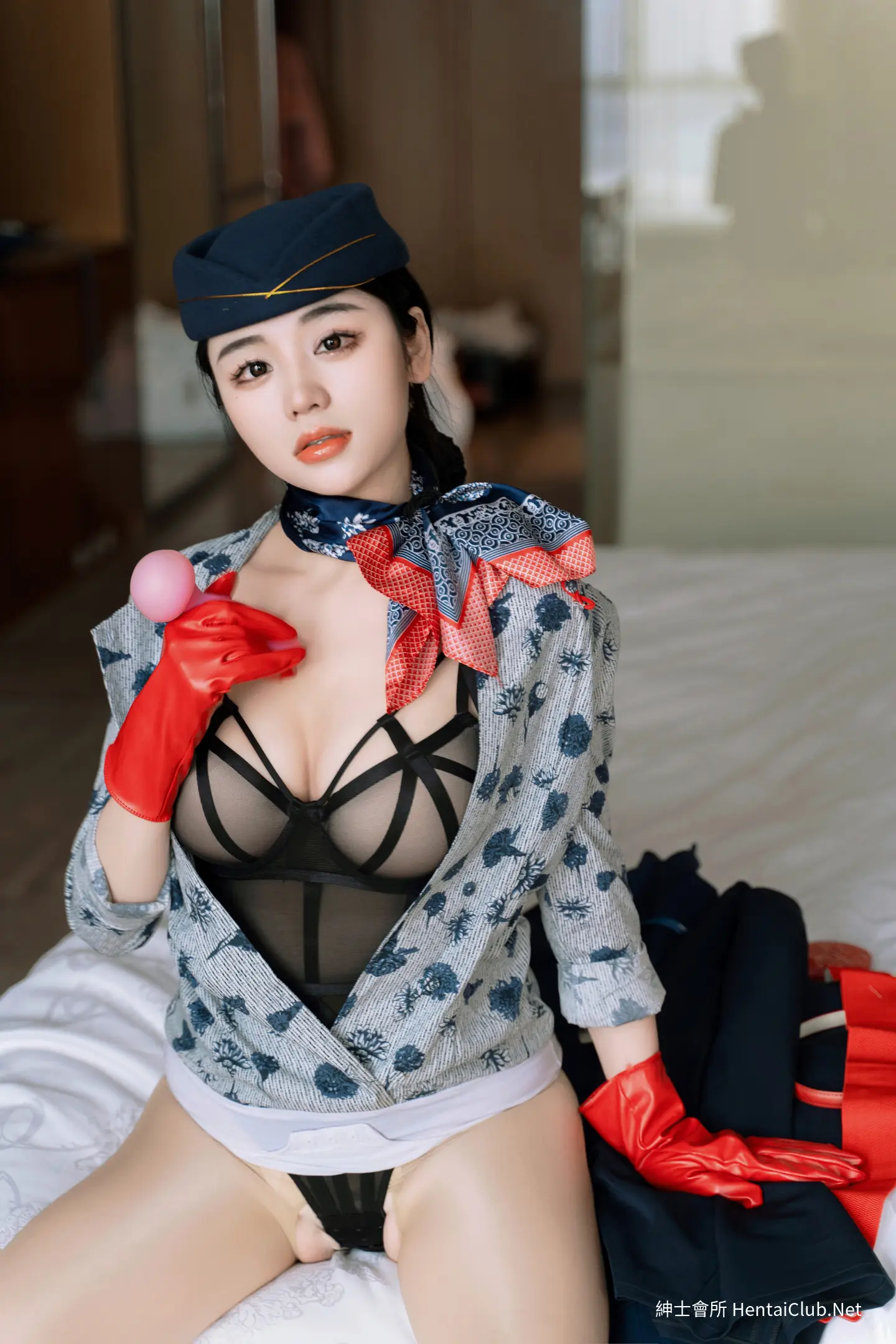汐汐爱吃草莓 青花空姐制服 56 汐汐爱吃草莓 青花空姐制服